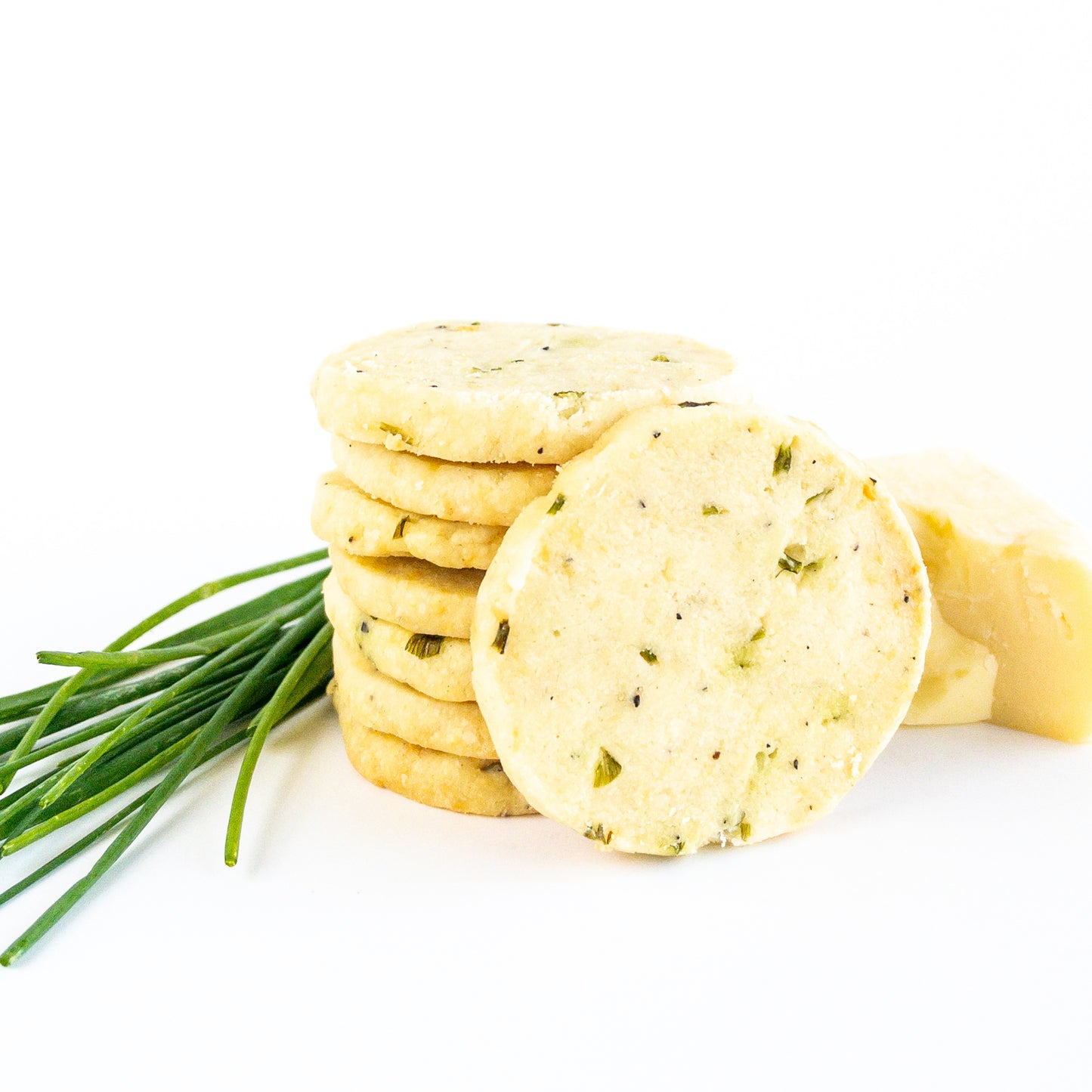 White Cheddar Chive Shortbread Crackers