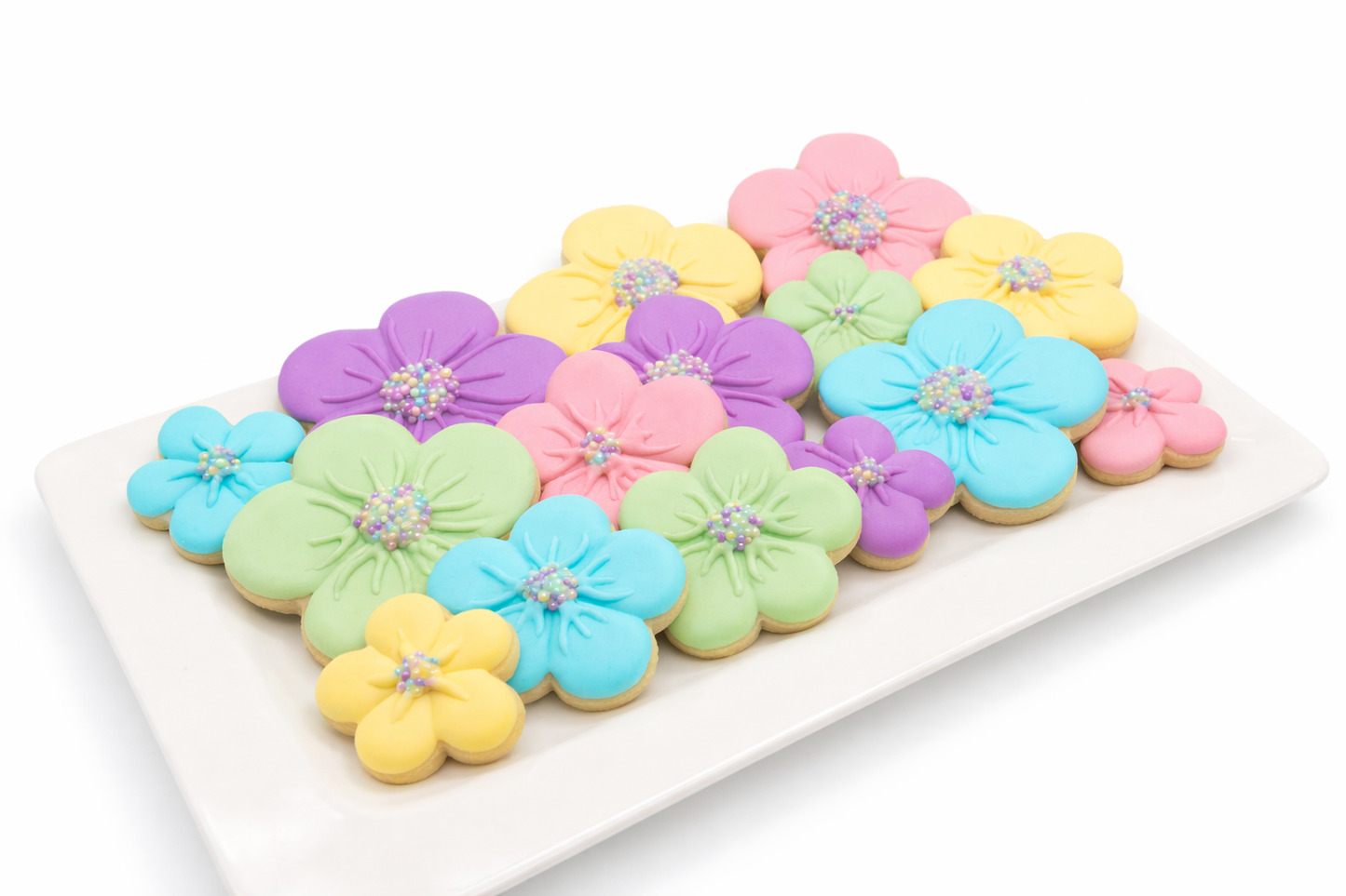 Pastel Blossoms Sugar Cookies