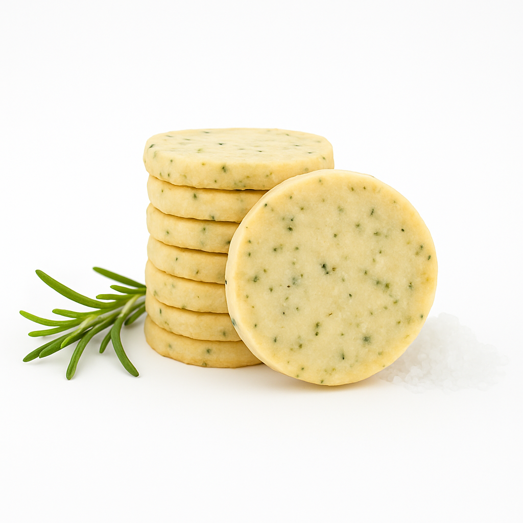 Rosemary Sea Salt Shortbread Crackers