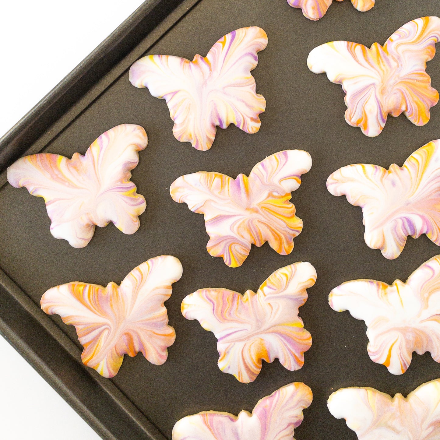 Beautiful Butterflies Marbled Sugar Cookies