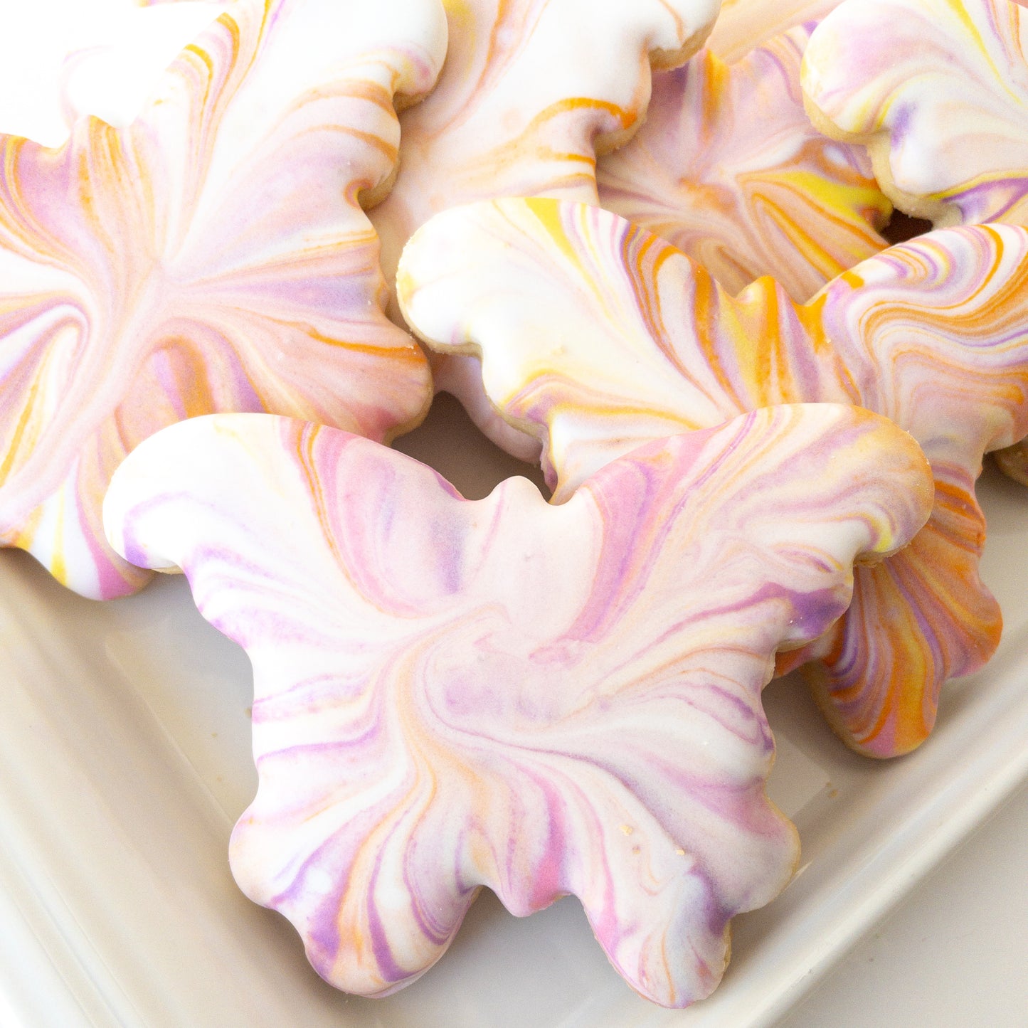 Beautiful Butterflies Marbled Sugar Cookies