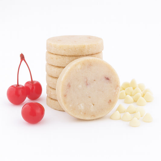 White Chocolate Cherry Shortbread