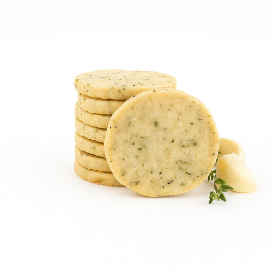 Garlic Thyme Shortbread Crackers